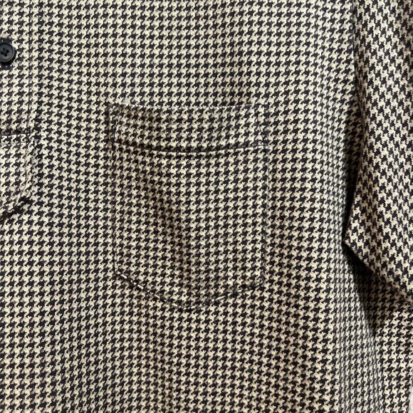 Polo by Ralph Lauren 100% Pima Cotton Houndstooth Tan & Brown Polo Mens Sz M - Picture 3 of 6